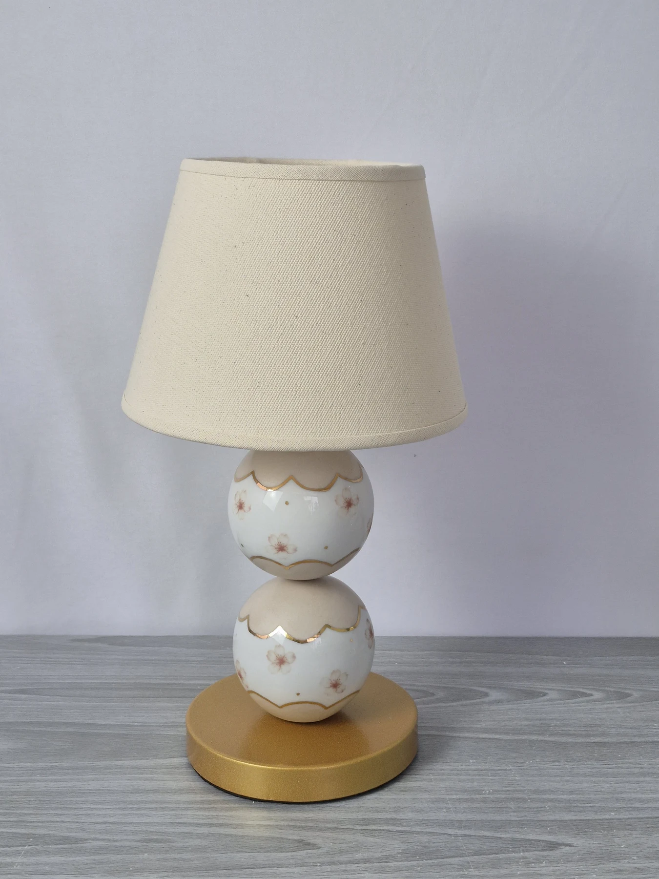 Abajur de Mesa de Porcelana com Técnica mista