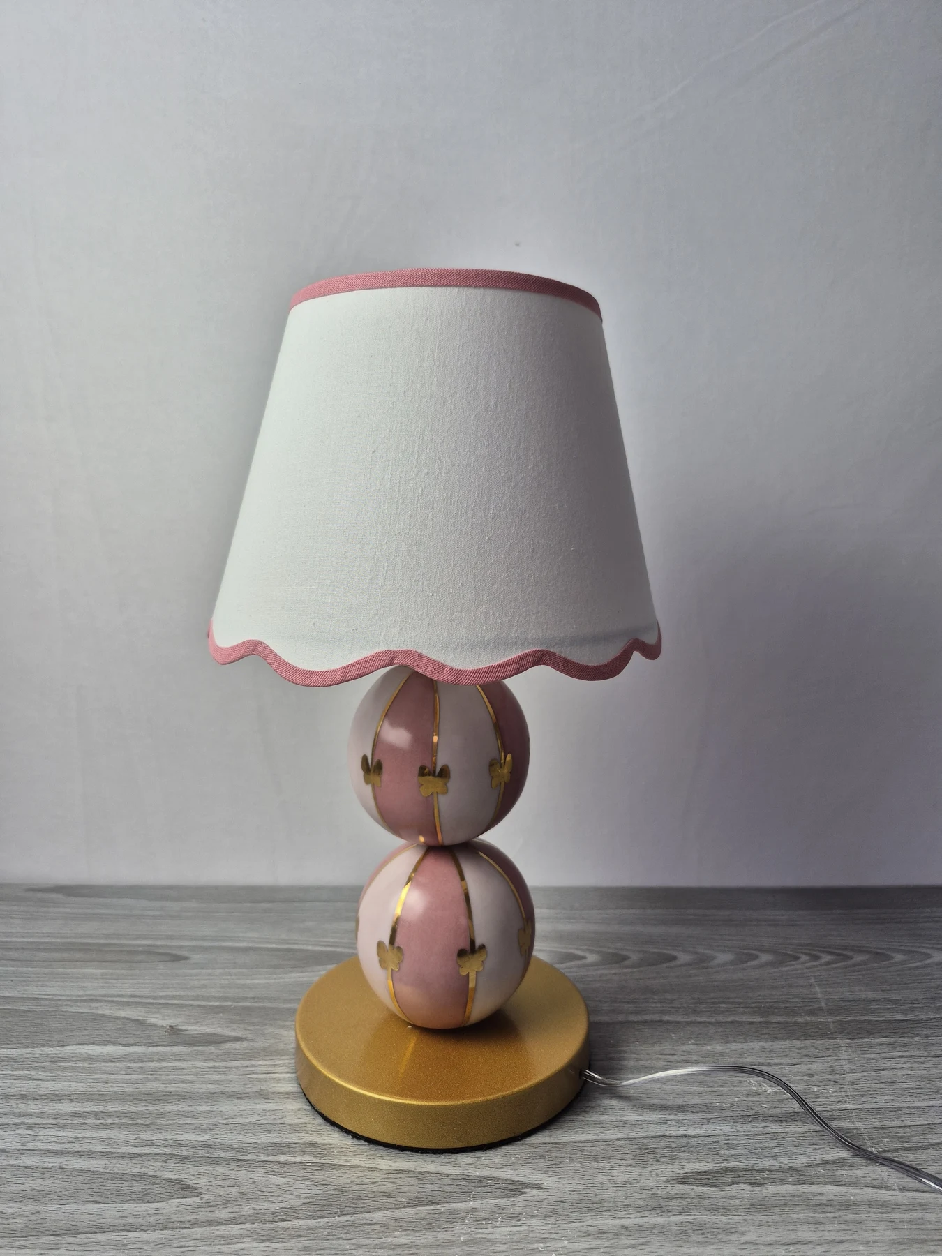 Abajur de Mesa de Porcelana 100% Pintado a Mão
