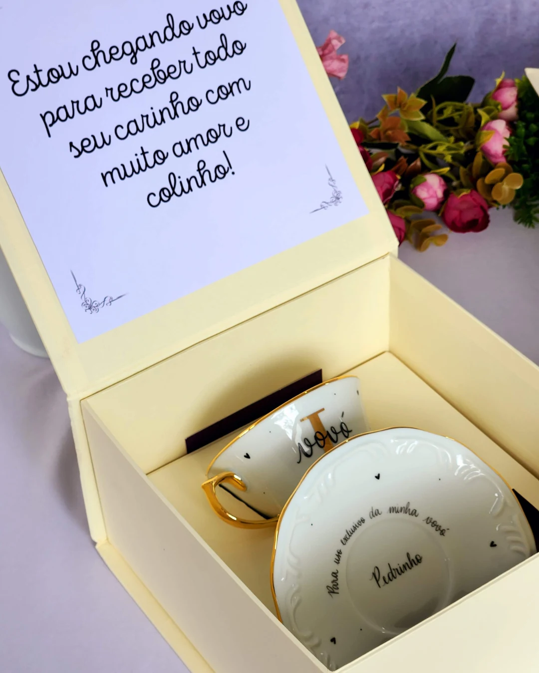 Kit Individual com xícara e pires