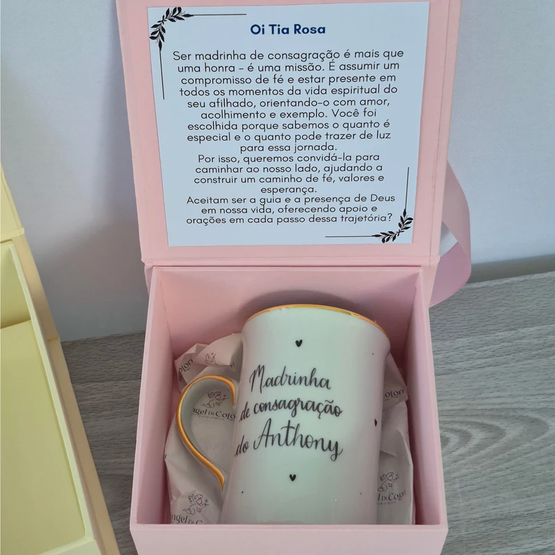 Kit individual com Caneca e caixa cartonada